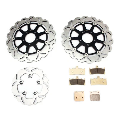 Front Rear Brake Rotors Disc Pads For Suzuki TL 1000 R 1998-2003 GSX-R 750 96-99 - Image 1 of 4