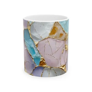Elegante taza de cerámica geométrica, elegante taza de café - Imagen 1 de 5