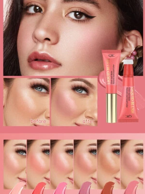 Highlight Rouge Fard Liquido Pennello In Spugna Rosso Pesca Contorno Viso ☆ - Image 1 of 4