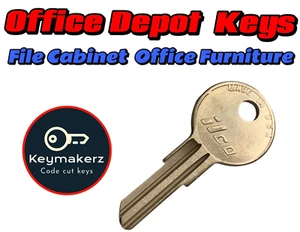 Office Depot File Cabinet Office Furniture Keys Spare Key Cut to Code W601-W650 - Bild 1 von 1