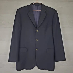 Burberry London Men's Blazer Suit Jacket Wool Navy Blue Size 44 R - Picture 1 of 16