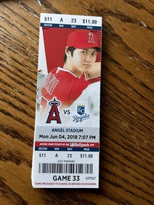 2018 LA Angels vs Kansas City Royals Shohei Ohtani pictured on TICKET STUB - Picture 1 of 1