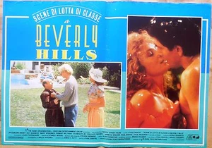 LOTTO SET 5 FOTOBUSTE LOBBYCARD SCENE DI LOTTE DI CLASSE A BEVERLY HILLS  - Picture 1 of 5