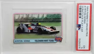 1984 Panini F1 Grand Prix Scratch N Play Ayrton Senna Rookie Card RC PSA 5 EX - Picture 1 of 2