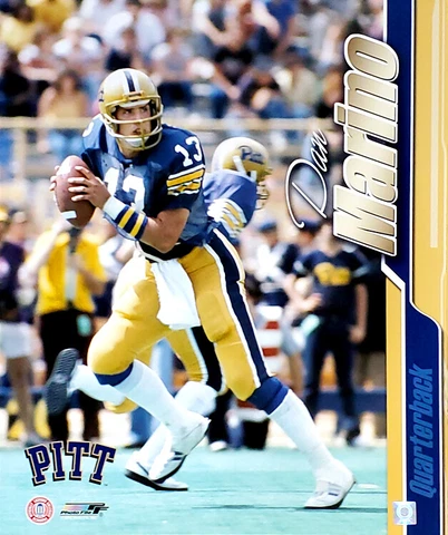 DAN MARINO Pitt Panthers Classic c.1982 NCAA Premium 20x24 POSTER Print Cover