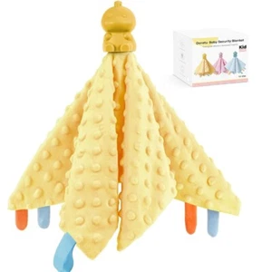 Loveys for Babies, 16" Soft Baby Lovey Blanket,Baby Snuggle Toy Yellow (1Pcs) - Picture 1 of 4