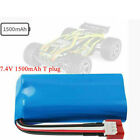 2S Lipo Battery 1500Mah 7.4V T-Plug For Wltoys 4Wd Rc Cars 12403 12401 12402