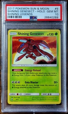 2017 Pokémon Sun & Moon Shining Legends #9 Shining Genesect PSA 10 Gem Mint - Image 1 of 2
