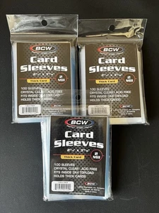BCW - DICKE Karte - Penny Soft Sleeves 3 Packungen - 300 Hüllen - Brandneu - Bild 1 von 1