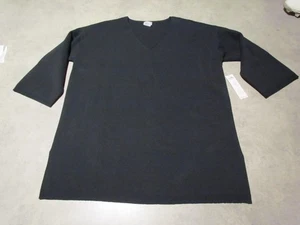 Chicos sweater Womens 0 Small Easy Chic Navy Blue Preppy 3/4 Sleeve V Neck - Picture 1 of 8