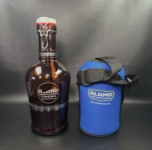 Alamo Drafthouse Cinema 2 Liter Braunglas Bier Growler mit Brewzy Cozie Carrier - Bild 1 von 17