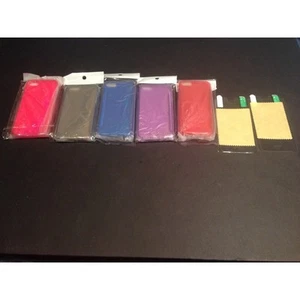 IPhone 5 and 5S Soft S Gel Cases with Screen Protectors - Free Shipping - Picture 1 of 5