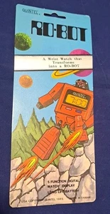 Vintage 1985 Quintel Transforming Robot Watch  Original Package Backboard  - Picture 1 of 13