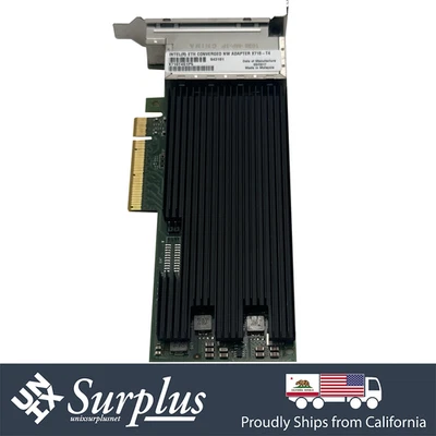 Intel Quad Port 10GB RJ45 Yottamark Converged NIC PCIe Network Card Low Bracket - Image 1 of 4