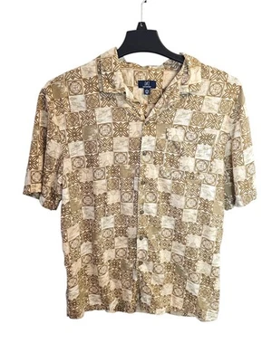 Camisa George Mezcla de Lino Botones Para Hombre Grande Verano Fiesta Barbacoa Tropical Foto 1 de 4