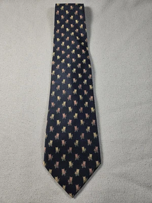 TOMMY BAHAMA Off Island Para hombres 100% Seda Corbata Corbata Silla de Playa AZUL MARINO USADA EN EXCELENTE ESTADO Foto 1 de 4