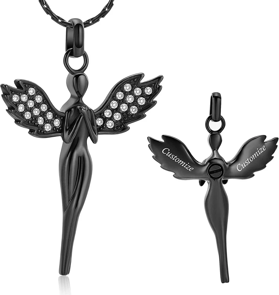 Подвеска в виде урны ангела ювелирные изделия для кремации праха памятное ожерелье ювелирные изделия - Изображение 1 из 1