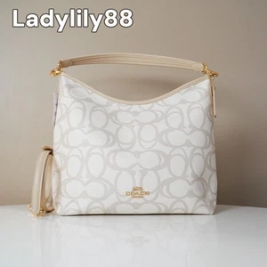 NWT Coach CBH88 Laurel Large Shoulder Bag In Sketch Signature Canvas $498 - Picture 1 of 14