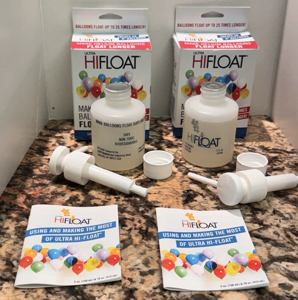 La Balloons 001116 HI-FLOAT Solution 5 Oz Transparent