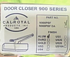 Cal-Royal N900PBF Aluminium Türschließer 900 Serie NEU IM KARTON KOSTENLOSER VERSAND - Bild 1 von 13