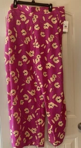 Jessica Simpson Pink Floral Pull On Elastic Pants size 2X Pockets Wide Leg NWT - Picture 1 of 10