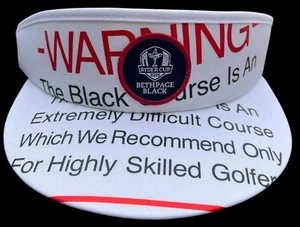2025 Ryder Cup Bethpage Black Golf Visor Warning Sign Design Tour Style OSFA New - Picture 1 of 6
