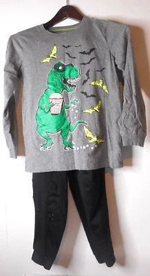 2pc Carters Athletic Wear Boys Teen Sz L 12 Graphic Sleeved Shirt Tricot Joggers - Image 1 of 4
