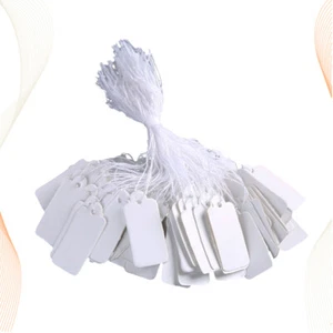 190PCS Paper Tags String White Tags Kraft Blank Tags Clothes Tags - Picture 1 of 11