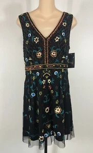 Aidan Mattox Womens Sleeveless Cocktail Dress Size 10 Beaded Embroidered Sequin - Picture 1 of 24