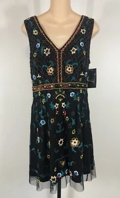 Aidan Mattox Womens Sleeveless Cocktail Dress Size 10 Beaded Embroidered Sequin - Image 1 of 4