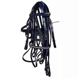 Polo Komplett Trense Set Reitsport Schwarz Leder Knebel Style - Bild 1 von 4