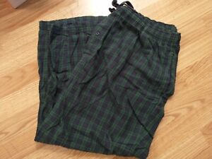 Falls Creek XXL Blue Green Plaid Drawstring Pants - Sleepwear - 2XL