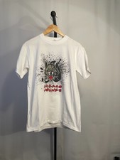 Vintage Chicago Wolves IHL Hockey Black Graphic T Shirt Sz Medium Turner Cup 98