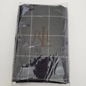 Ralph Lauren Standard Suite Windowpane 100% Wool Navy Sham $110 - Picture 1 of 6