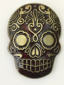 Day of the Dead Belt Buckle Skull Mexico Mexican Skulls Mayan Aztec Belt Buckles - Picture 1 of 30