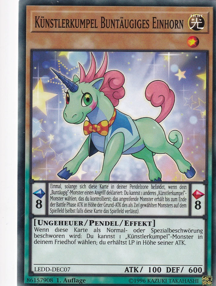 Yugioh LEDD-DEC07 Künstlerkumpel Buntäugiges Einhorn (Common) - Bild 1 von 1