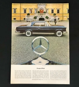 Pubblicità Mercedes Benz 220SE Coupè 1962 Castello di Helbrun Austria Stampa d'epoca AD - Foto 1 di 1
