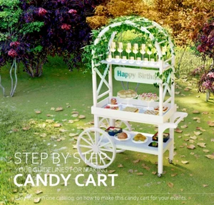 Planos PDF digitales: carrito de dulces / mesa de fiesta de catering / instrucciones paso a paso - Imagen 1 de 10