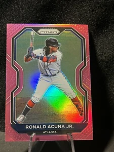2021 Panini Prizm Baseball Ronald Acuna Jr. Purple Prizm #7 Atlanta Braves  - Picture 1 of 1