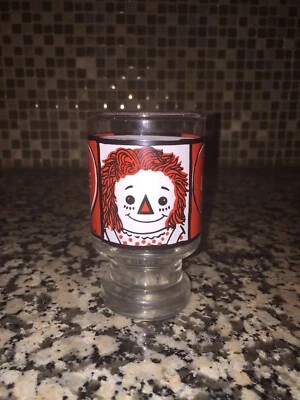 1972 Raggedy Ann Andy I Love You copo de suco ótima forma cor brilhante em excelente estado usado T54 - Imagem 1 de 4