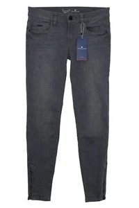 Tom Tailor Ankle Cropped Jeans Carrie Skinny Zip Damen Stretch Caprijeans Grau - Bild 1 von 4