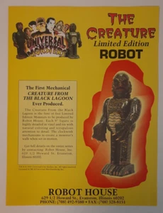 ROBOT HOUSE The Creature Limited Edition Monster~ Vintage 1991 Magazine PRINT AD - Picture 1 of 1