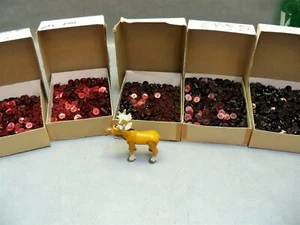 15MM BUTTON Lot Deep cardinal scarlet red Maroon 7500+ buttons - Picture 1 of 4