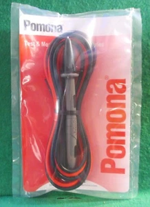 POMONA 6365 48"L Silicone TEST LEAD SET Right Angled 4mm Banana Plug ends 10A - Picture 1 of 2