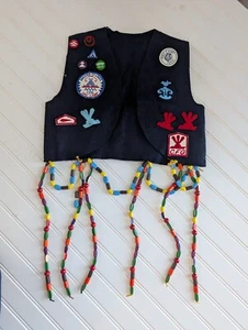 Vtg  Greater St Louis Campfire Girls Vest Honor Beads Enamel Bluebird. 1965 - Picture 1 of 16