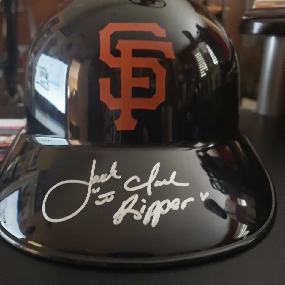 San Francisco Giants Jack Clark Autographed Helmet. Inscription "Ripper" - Image 1 of 4