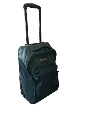JANSPORT Rolling THE9 Backpack Carry-on Wheeled w/ Extendable Handle RARE Blue - Image 1 of 4