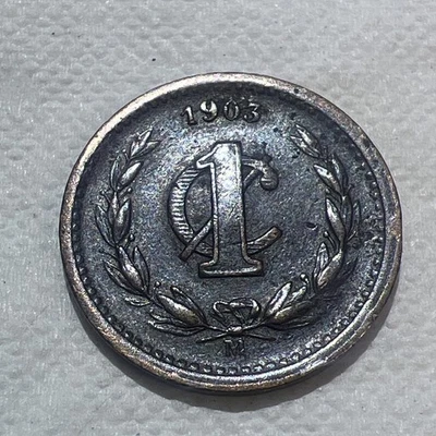 1903 M Mexico 1 Centavo KM#394.1 2nd Republic Copper Coin Better Condition - Image 1 of 4