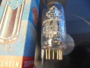 TELEFUNKEN ECC803S 12AX7 GERMAN OLD STOCK TESTED 100% STRONG VINTAGE TUBE VALVE - Picture 1 of 14