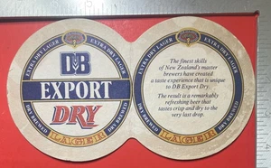 DB EXPORT 4X8 INCH DOUBLE BEER COASTER New Zealand - Picture 1 of 2